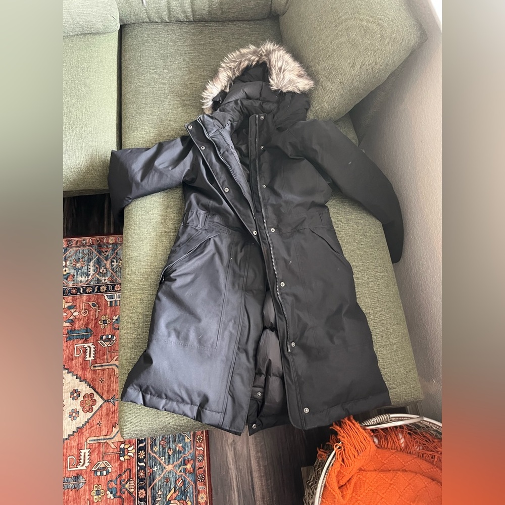 North Face Black Parka with Detachable Hood